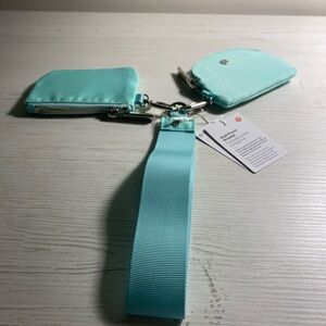 Lululemon Athletica Light Blue Dual Pouch Wristlet